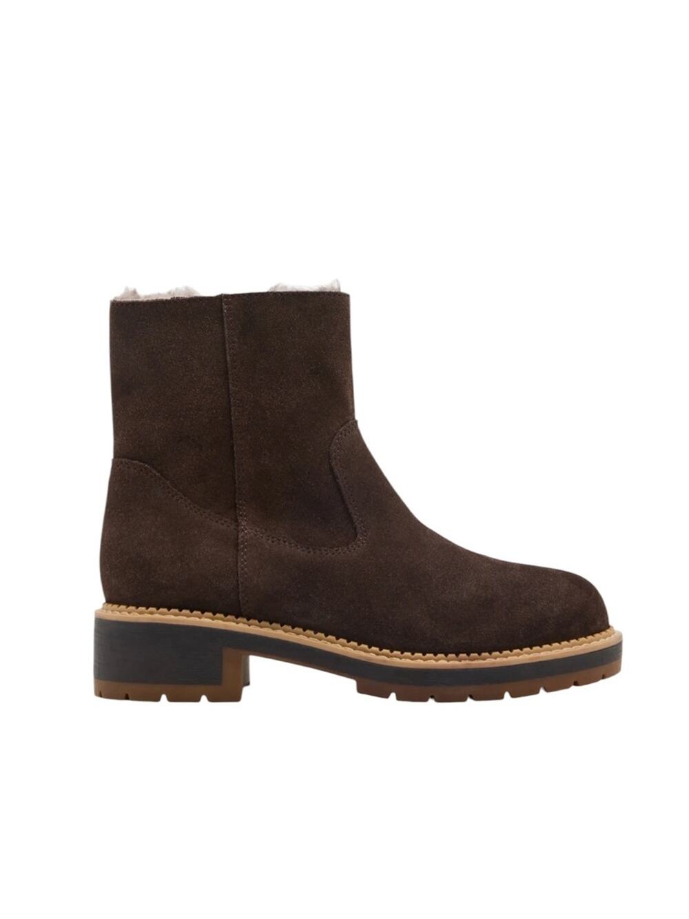 <<Blondo Nikkie/Nappa Waterproof Suede Fur Lined Brown Boots - sz 8M